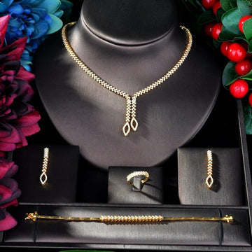 NEW - Shining Brilliant AAA+ Cubic Zirconia Diamonds Jewellery Set - The Jewellery Supermarket